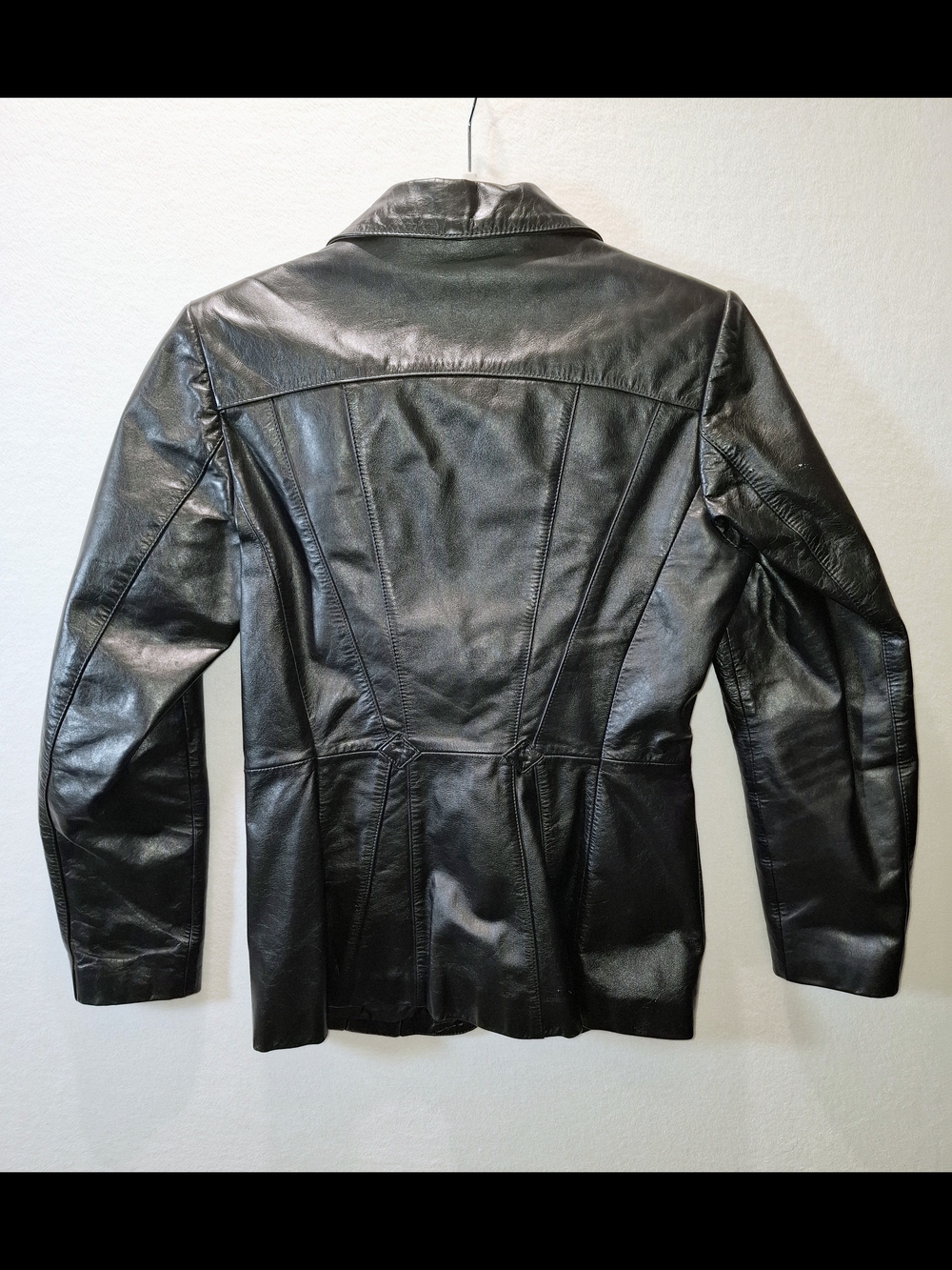 Vintage 80's Wilson Black Leather Tailored Jacket - Picture 2 of 14